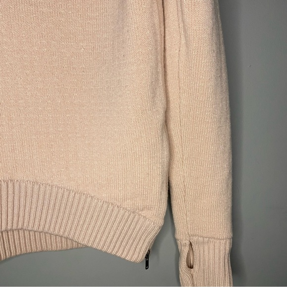 [XS] Lululemon Merino Wool Pink Crew Neck Sweater with Side Zippers - Picture 4 of 8